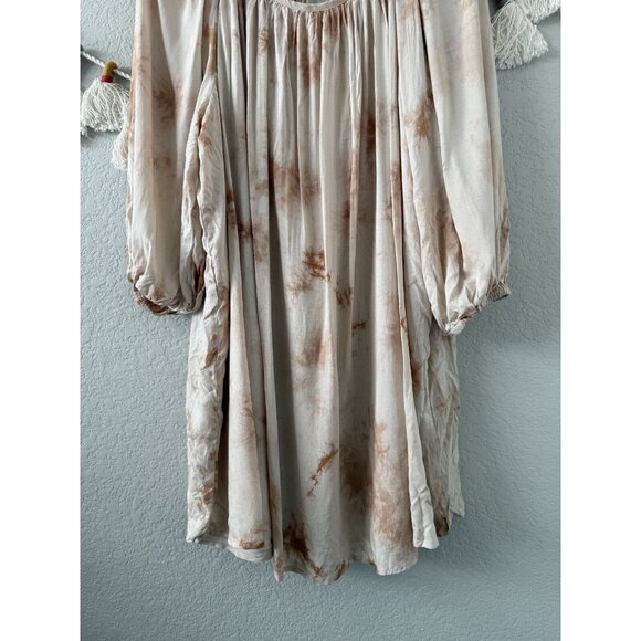Carly Jean Los Angeles Cjila Salem Tie Dye Flowy Mini Shirtdress Boho Beachy M - Picture 6 of 9